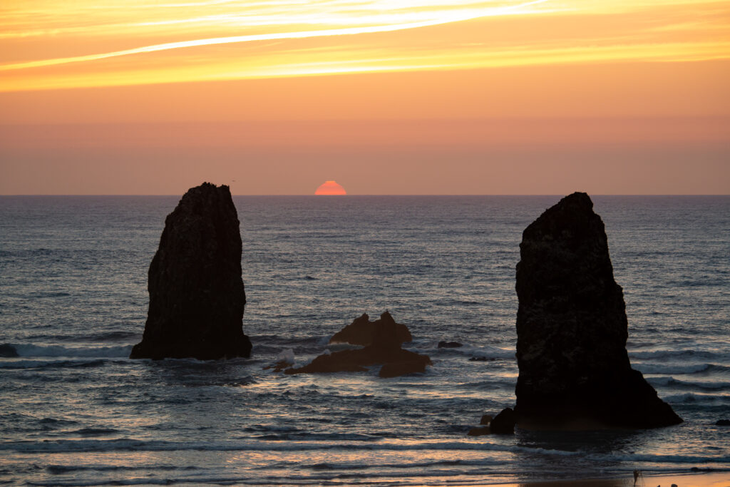 Sunset at Canon Beach with a Canon